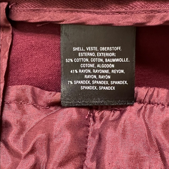 Anthropologie Maroon Track Pants with Red Side Stripe - Picture 8 of 9